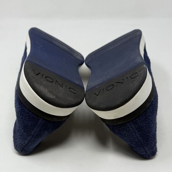 Vionic Cadee Loafers Womens 10 W Wide Blue Suede Mary Jane Slip On Shoes - Picture 16 of 16